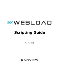 Webload Scripting Guide