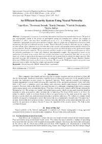 An Efficient Security System Using Neural Networks