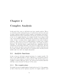 Chapter 2 Complex Analysis