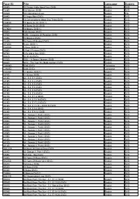 Complete DVD List (Pdf)