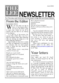 From the Editor Your Letters