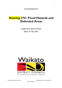 Hearing 27C: Flood Hazards and Defended Areas