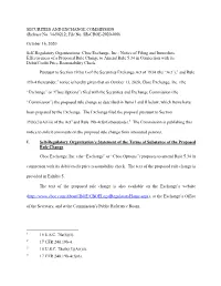 Notice of Filing and Immediate Effectiveness of a Proposed Rule Change to Amend Rule 5.34 in Connection with Its Debit/Credit Price Reasonability Check