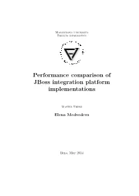 Performance Comparison of Jboss Integration Platform Implementations
