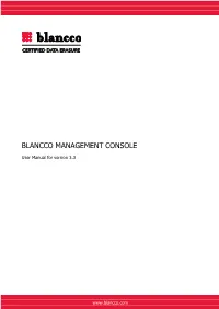 Blancco Management Console