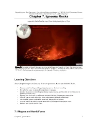 Chapter 7. Igneous Rocks