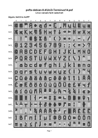 Psftx-Debian-9.4/Uni3-Terminus14.Psf Linux Console Font Codechart