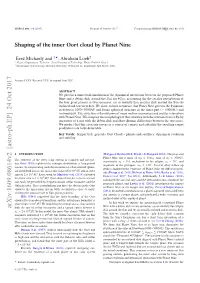 Shaping of the Inner Oort Cloud by Planet Nine 3