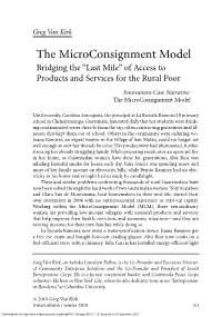 The Microconsignment Model Bridging the “Last Mile” of Access to Products and Services for the Rural Poor