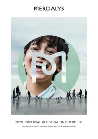 2020 Universal Registration Document