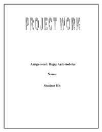 Assignment: Bajaj Automobiles Name: Student