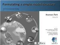 Formulating a Simple Model Structure