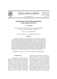 ORIENTAL JOURNAL of CHEMISTRY ISSN: 0970-020 X CODEN: OJCHEG an International Open Free Access, Peer Reviewed Research Journal 2014, Vol