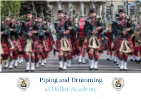 Piping and Drumming at Dollar Academy