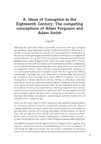 6. Ideas of Corruption in the Eighteenth Century: the Competing Conceptions of Adam Ferguson and Adam Smith