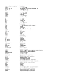 A Key to Abbreviations