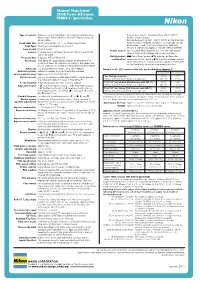 Advanced Photo System™ [IX240] Format SLR Camera PRONEA S / Specifications