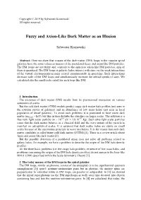 Fuzzy and Axion-Like Dark Matter As an Illusion