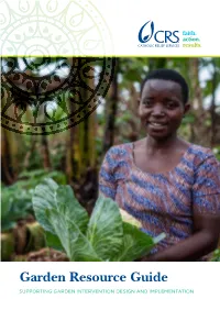 Garden Resource Guide SUPPORTING GARDEN INTERVENTION DESIGN and IMPLEMENTATION