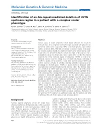 Identification of an Alu-Repeat-Mediated Deletion Of