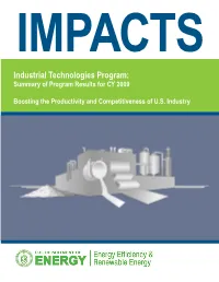 IMPACTS: Industrial Technologies Program, Summary of Program