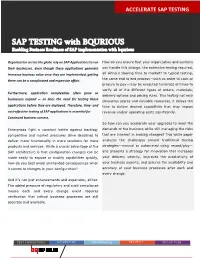SAP TESTING with BQURIOUS Enabling Business Readiness of SAP Implementation with Bqurious