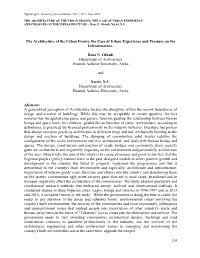 THE ARCHITECTURE of the URBAN FRONTS, the CASE of URBAN EXPERIENCE and PRESSURE on the INFRASTRUCTURE -- Bons N