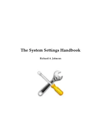 The System Settings Handbook