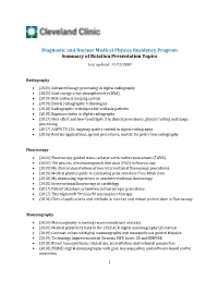 Diagnostic and Nuclear Medical Physics Residency Program Summary of Rotation Presentation Topics