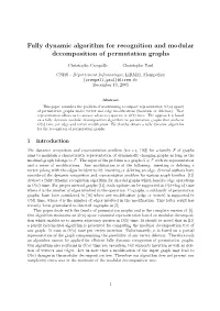 Fully Dynamic Algorithm for Recognition and Modular Decomposition of Permutation Graphs