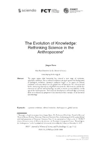 The Evolution of Knowledge: Rethinking Science in the Anthropocene1
