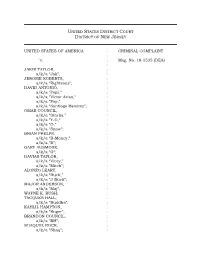 (DEA) : JAKIR TAYLOR, : A/K/A “Jak”; : JEROME R