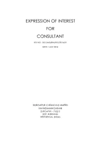 Expression of Interest for Consultant