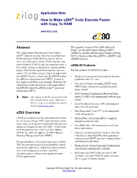 How to Make Ez80 Code Execute Faster with Copy To