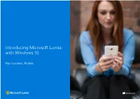 Introducing Microsoft Lumia with Windows 10