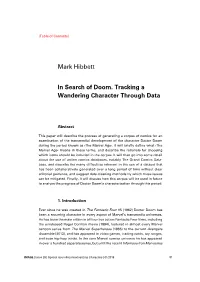 Mark Hibbett in Search of Doom. Tracking a Wandering Character