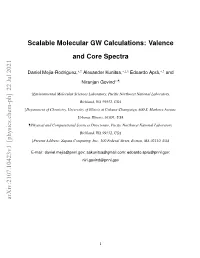 Scalable Molecular GW Calculations: Valence and Core Spectra Arxiv