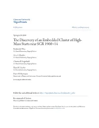 The Discovery of an Embedded Cluster of High-Mass Starts Near