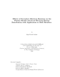 Effects of Secondary Electron Emission on the Plasma Sheath