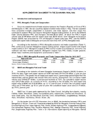 Inner Mongolia Sustainable Cross Border Development Investment Program (RRP PRC 51192) SUPPLEMENTARY DOCUMENT to the ECONOMIC ANALYSIS