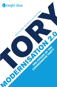 Tory Modernisation 2.0 Tory Modernisation