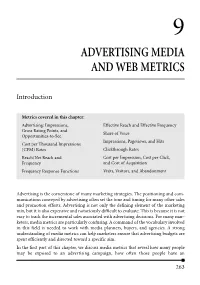 Advertising Media and Web Metrics