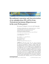 (Cel12a) from Trichoderma Harzianum (Hypocreaceae) in the Yeast Pichia Pastoris