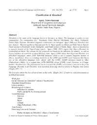 Classification of Abesabesii