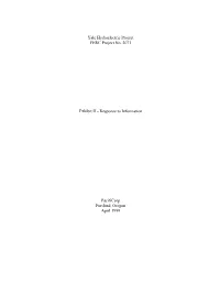 Exhibit H - Response to Information