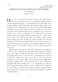Feminism in the Twenty-First Century: Does It Need (Re)Branding? Maria Morelli University of Leicester