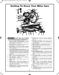 Getting to Know Your Miter Saw