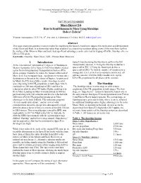 Mars Direct 2.0 How to Send Humans to Mars Using Starships Robert Zubrina* Apioneer Astronautics, 11111 W