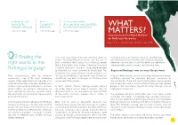 What Matters?