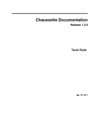 Chaussette Documentation Release 1.3.0